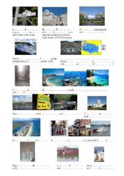 English Worksheet: USA PART 3 (FAMOUS PLACES)