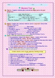 English Worksheet: Review test