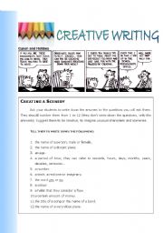 English Worksheet: Creative writing