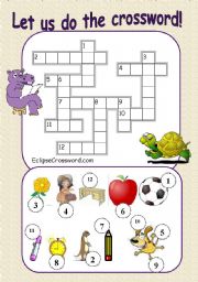 English Worksheet: Crossword