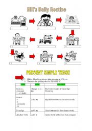 English Worksheet: My daily routine