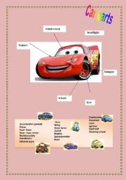 English Worksheet: car parts vocabulary 