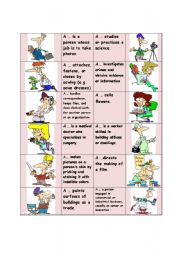 English Worksheet: Jobs and occupations!!! DOMINO!...part 3...