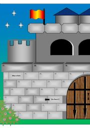 English Worksheet: Castle Game Board - 2 Pages