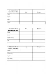 English worksheet: Find Someone Who - Dating