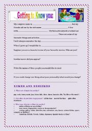 English Worksheet: FIRST CLASS ACTIVITY