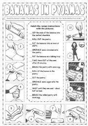 English Worksheet: Bananas in Pyjamas