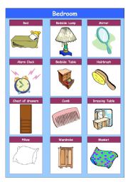 English Worksheet: Bedroom