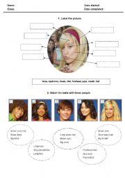 English Worksheet: Describing physical appearance 