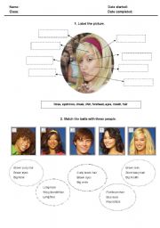 English Worksheet: Describing physical appearance 