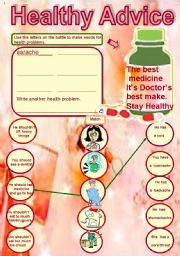 English Worksheet: Healthy Advice...