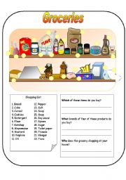 English Worksheet: Groceries