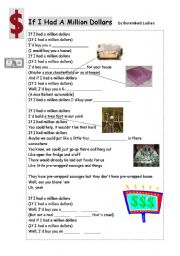 English Worksheet: If I had a million dollars