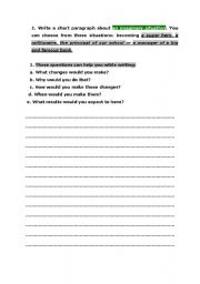 English worksheet: writing text