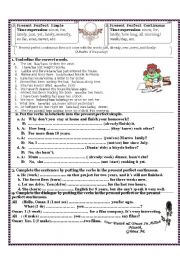 English Worksheet: perfect simple