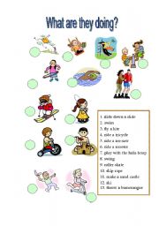 English Worksheet: Present Continuous 