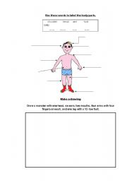 English worksheet: Matching & Drawing bp