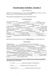 English Worksheet: USED TO/WOULD, PAST PERF OR CONT AND FORM OF FUTURE IN THE PAST