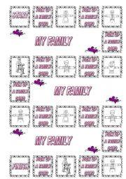 English Worksheet: FAMILY BOARD GAME (1 of 2)