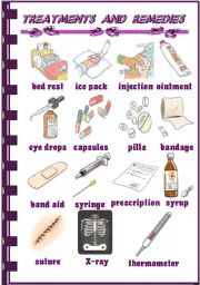 English Worksheet: Treatments and Remedies