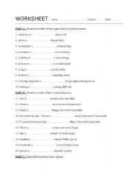 English worksheet: comparison