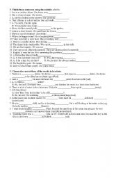 English worksheet: adverbs