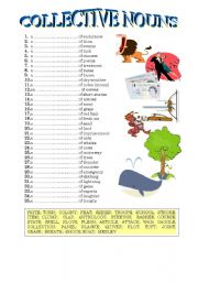 English Worksheet: collective nouns