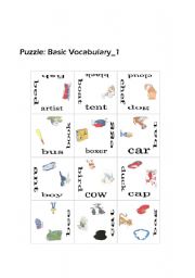 Puzzle: Basic Vocabulary 1