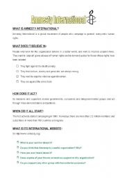 English Worksheet: Amnesty International