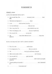 English worksheet: Modals