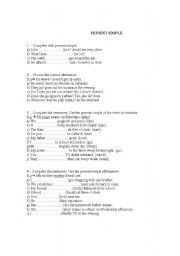 English Worksheet: present simple