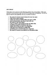 English Worksheet: Life circles