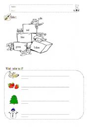 English worksheet: colours