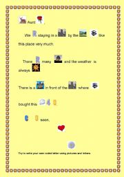 English worksheet: JUST FOR FUN - Coded letter