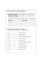 English worksheet: quantifiers