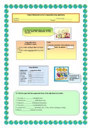 English Worksheet: Comparison of Adjectives (long adjectives)