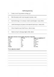 English Worksheet: Verb Sequencing