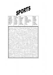 English worksheet: SPORTS