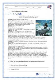 English Worksheet: SCUBA DIVING: a fascinating sport