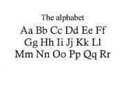 English Worksheet: THE ALPHABET (as the song)