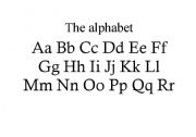 English Worksheet: THE ALPHABET (as the song)