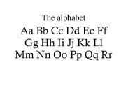 English worksheet: THE ALPHABET (as the song)