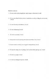 English Worksheet: Thinking about the Environment