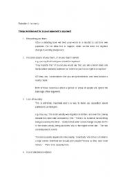 English worksheet: Rebuttals Worksheet for Debate Class