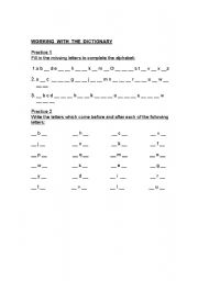 English Worksheet: working with a dictionary 2