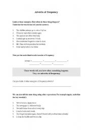English worksheet: Adverbs of Frquency