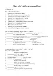 English Worksheet: There to be - there is/are/was/were and their negative form (exercises)