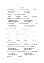 English worksheet: MIX TENSES