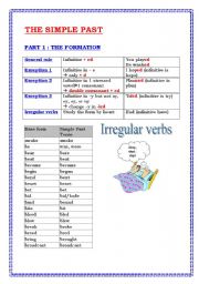 Simple past (9 pages) -  theory -  exercices -  answers