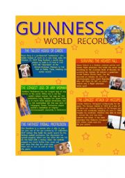 English Worksheet: Guinness World Records - Part 2